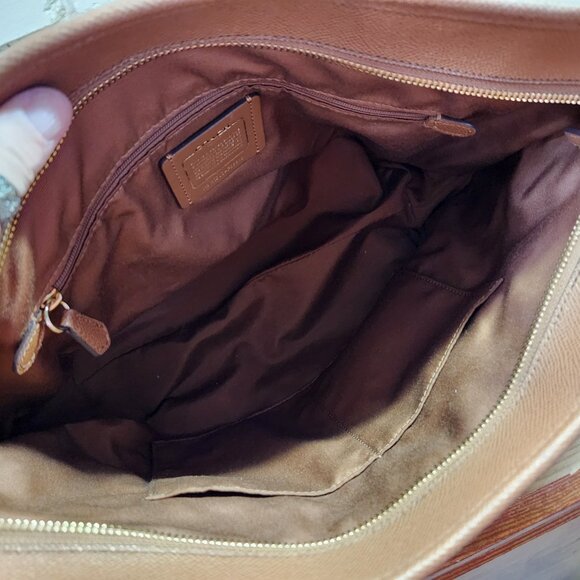 Euc Coach City Zip Top Brown Leather Shoulder Bag w/Wallet Purse - Picture 12 of 16